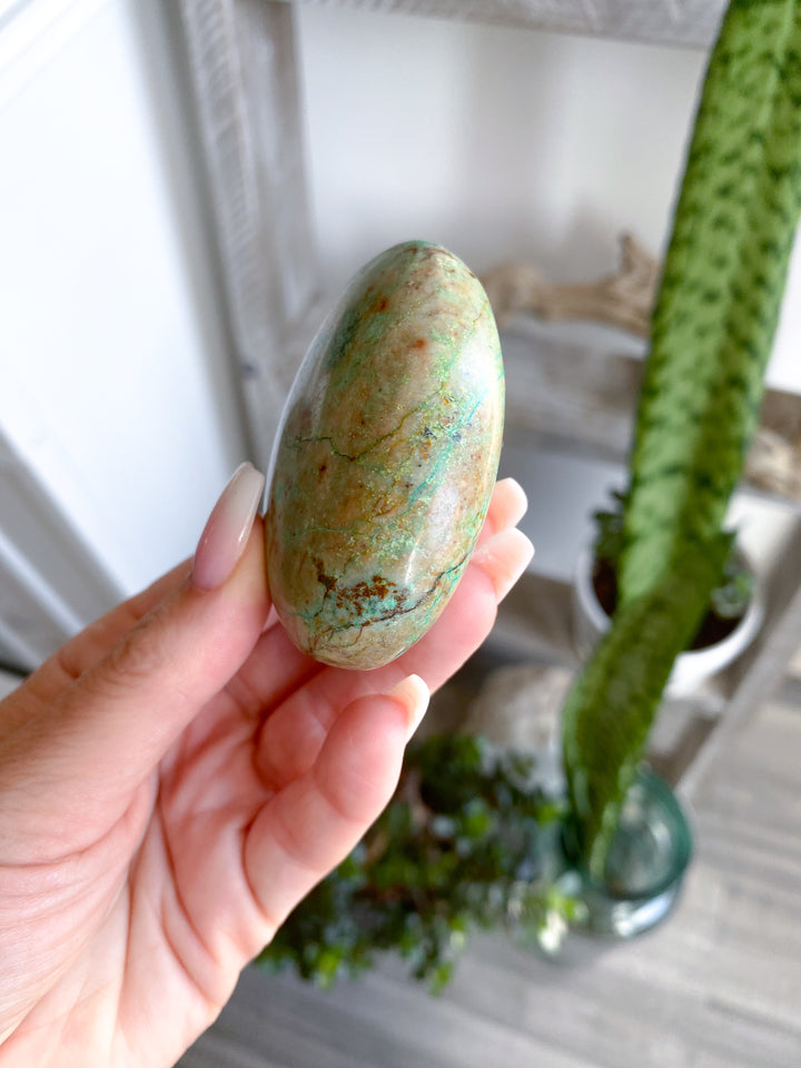 Chrysocolla Palm Stone #3