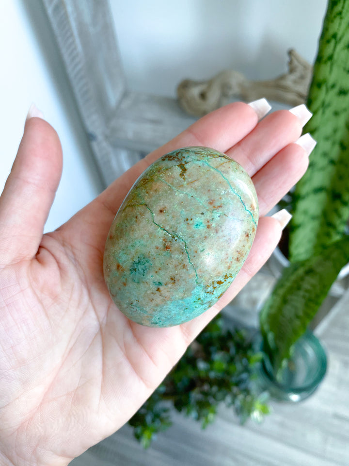 Chrysocolla Palm Stone #3