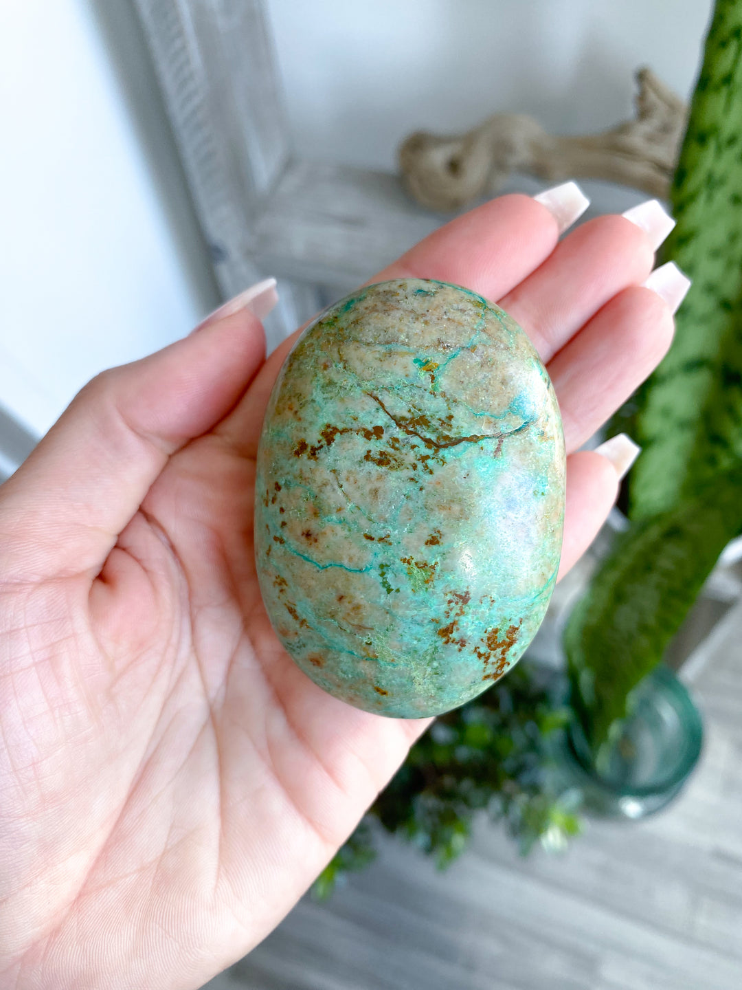 Chrysocolla Palm Stone #3