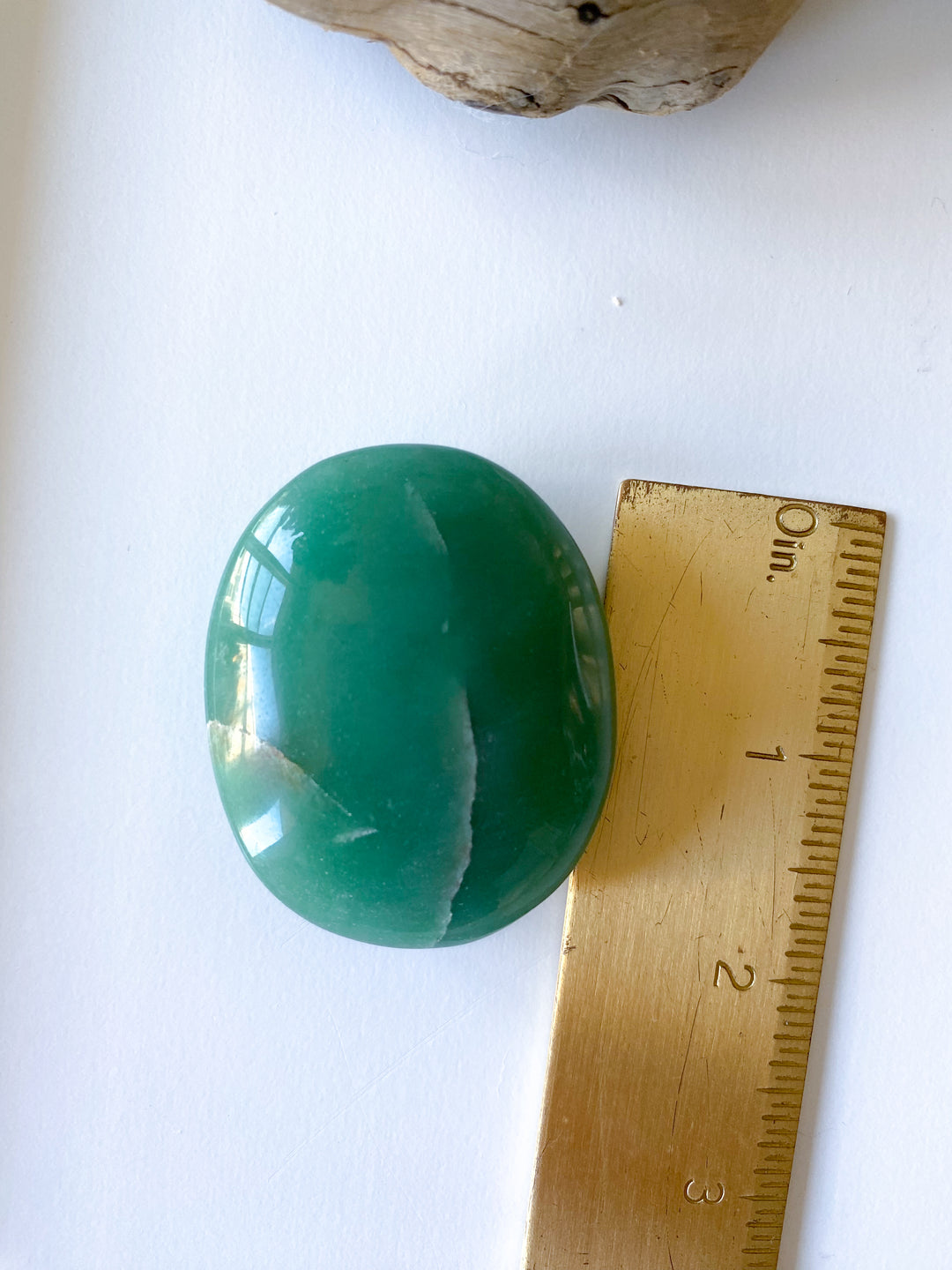 Small Brazilian Green Aventurine Palm Stone #1