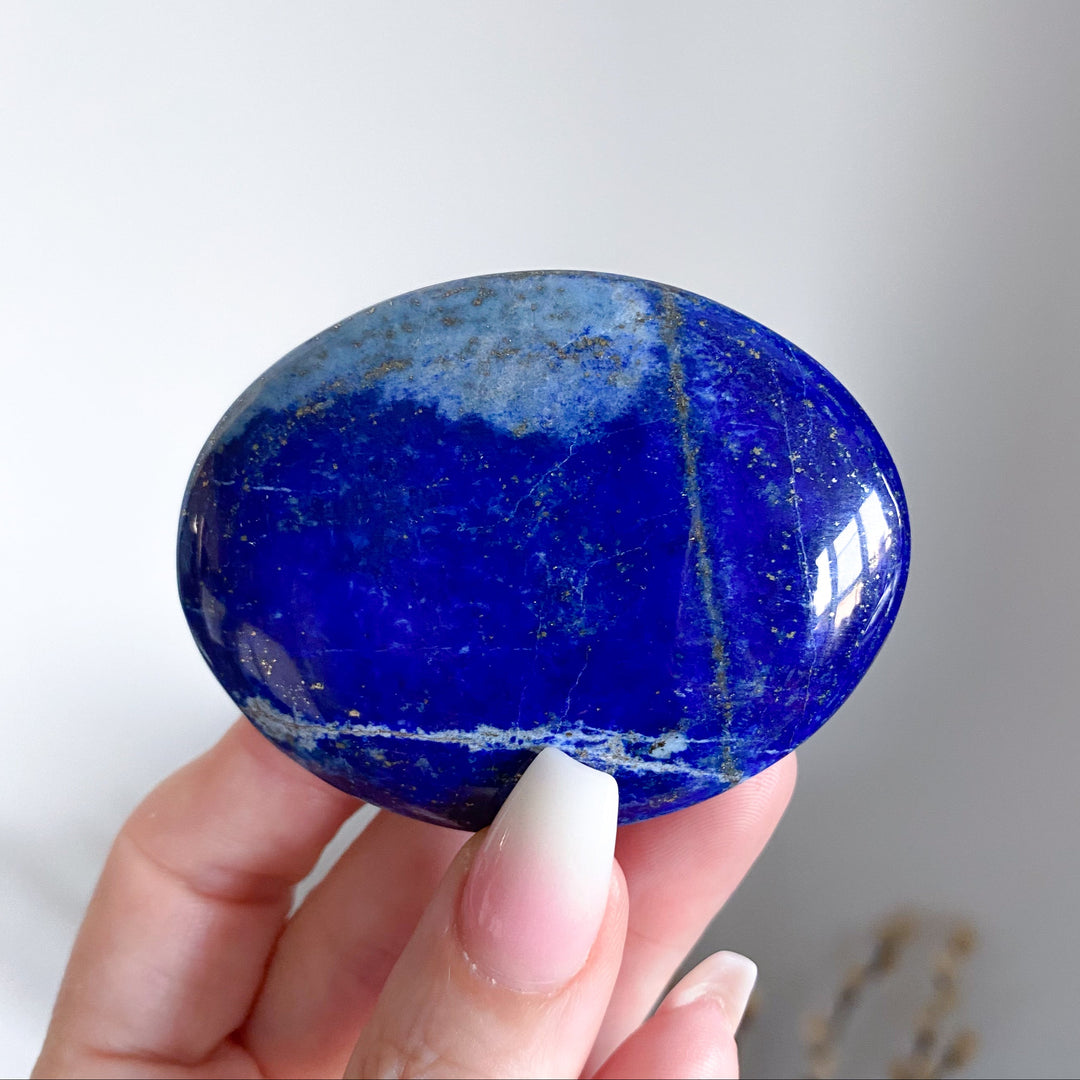 Duality Lapis Lazuli Palm Stone #8