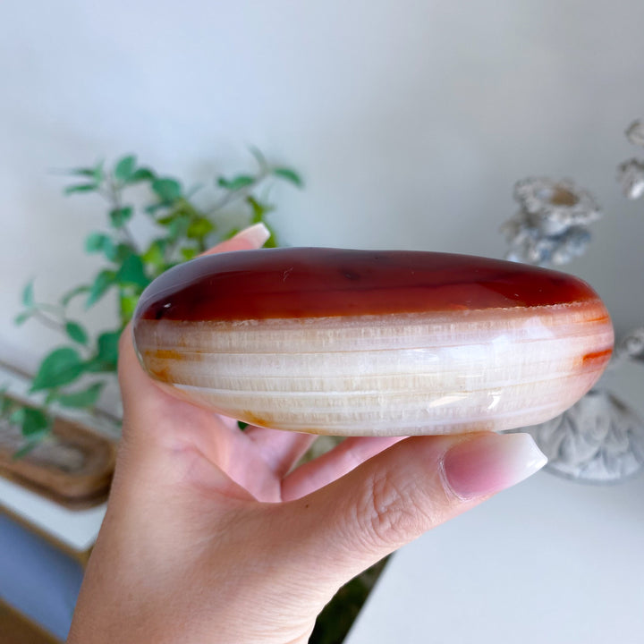 Large Creamy Swirl Carnelian Bowl 