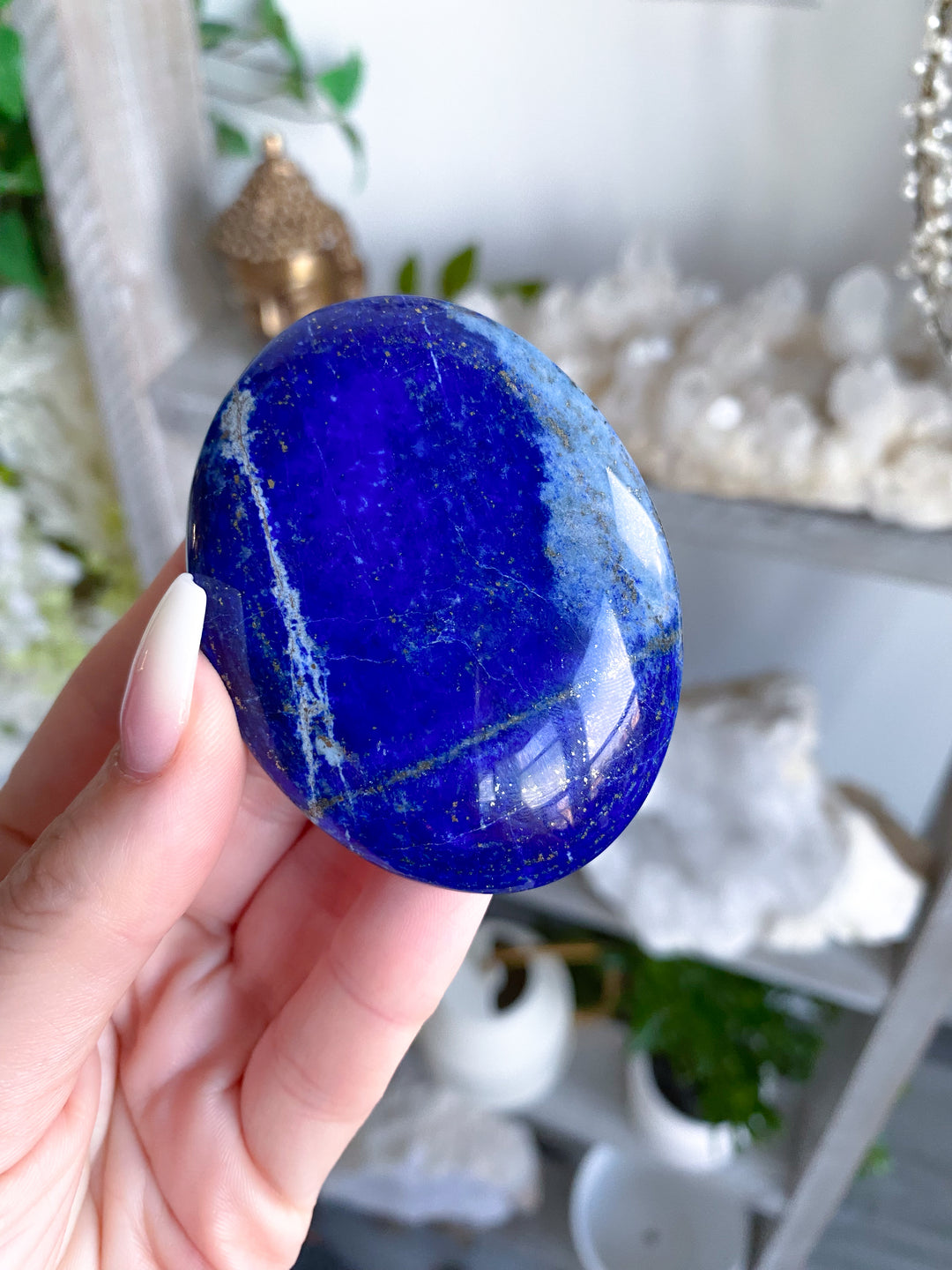 Duality Lapis Lazuli Palm Stone #8