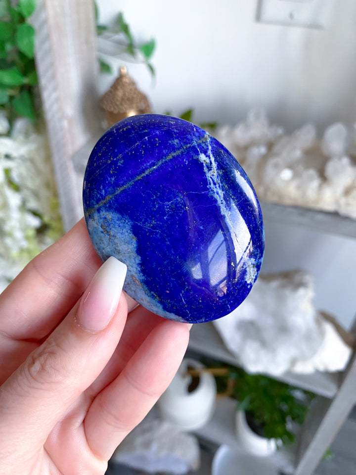 Duality Lapis Lazuli Palm Stone #8