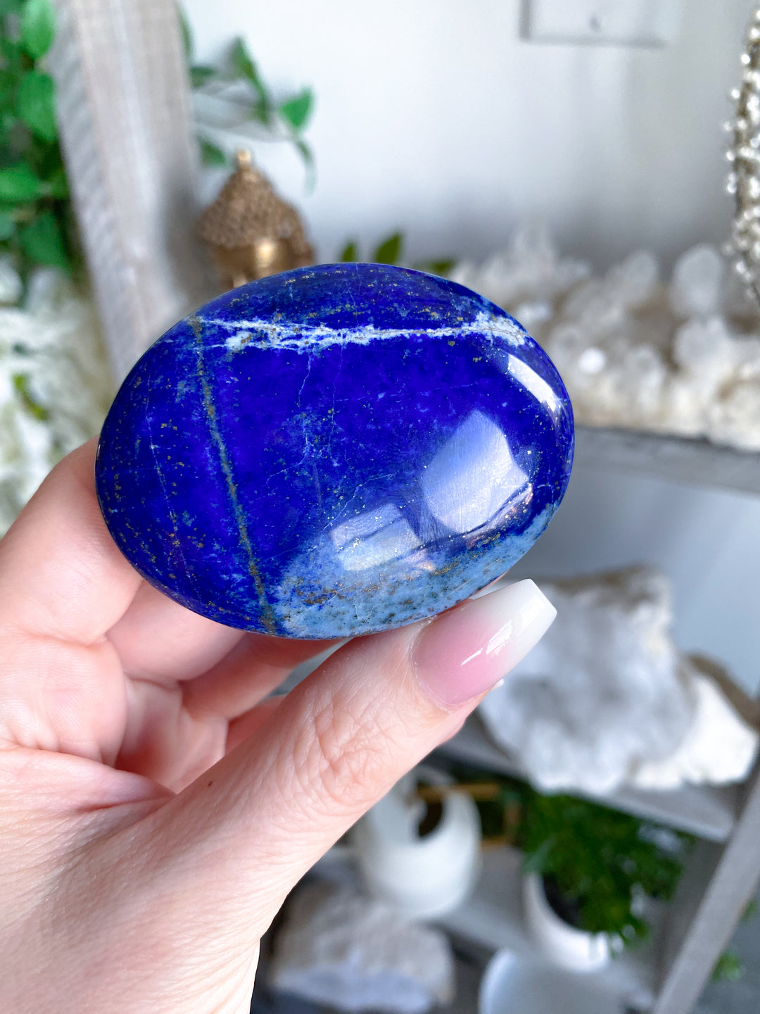 Duality Lapis Lazuli Palm Stone #8