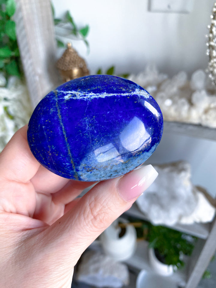 Duality Lapis Lazuli Palm Stone #8