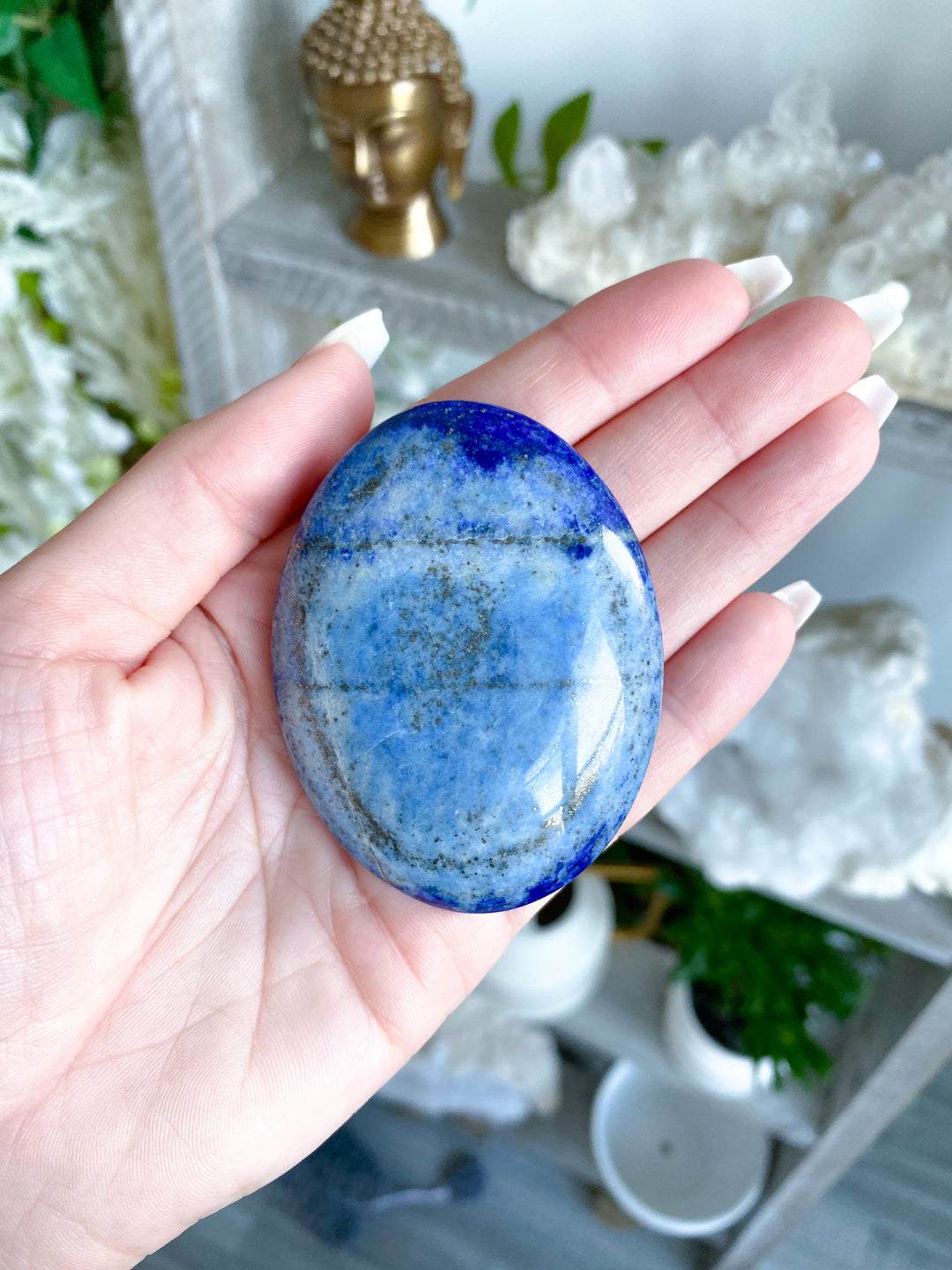 Duality Lapis Lazuli Palm Stone #8
