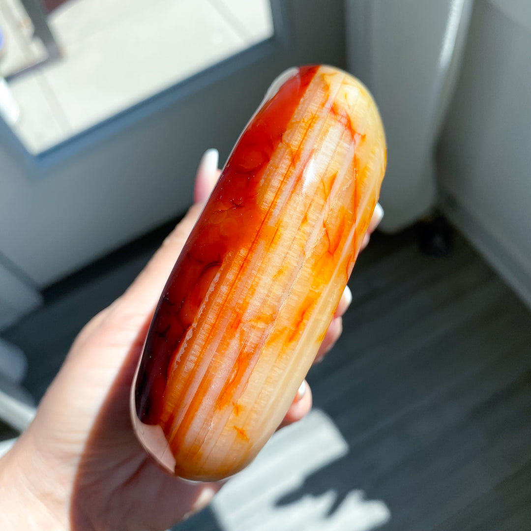 Large Creamy Swirl Carnelian Bowl 