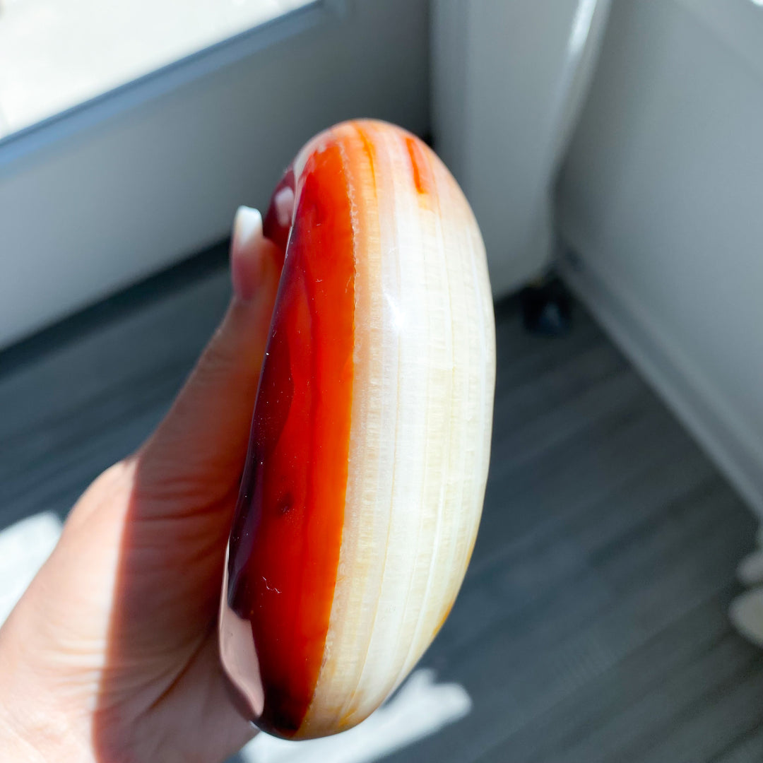 Large Creamy Swirl Carnelian Bowl 