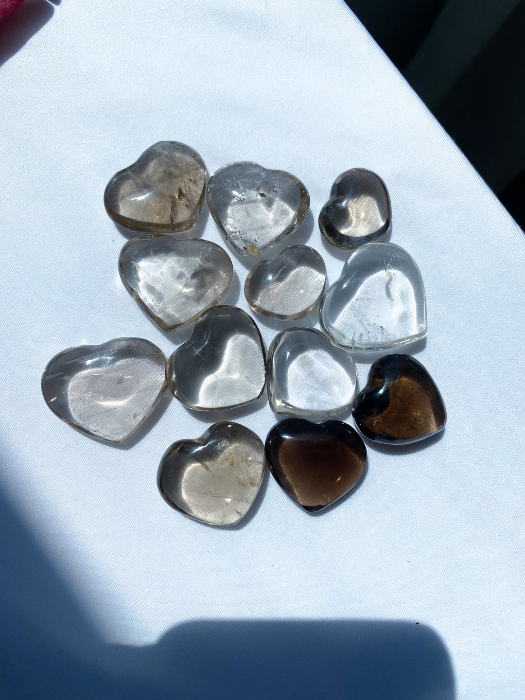Hand Carved Smokey Quartz Heart