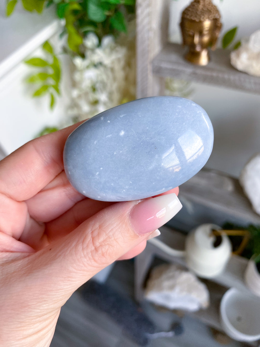 Angelite Palmstone - Get Exact Palm