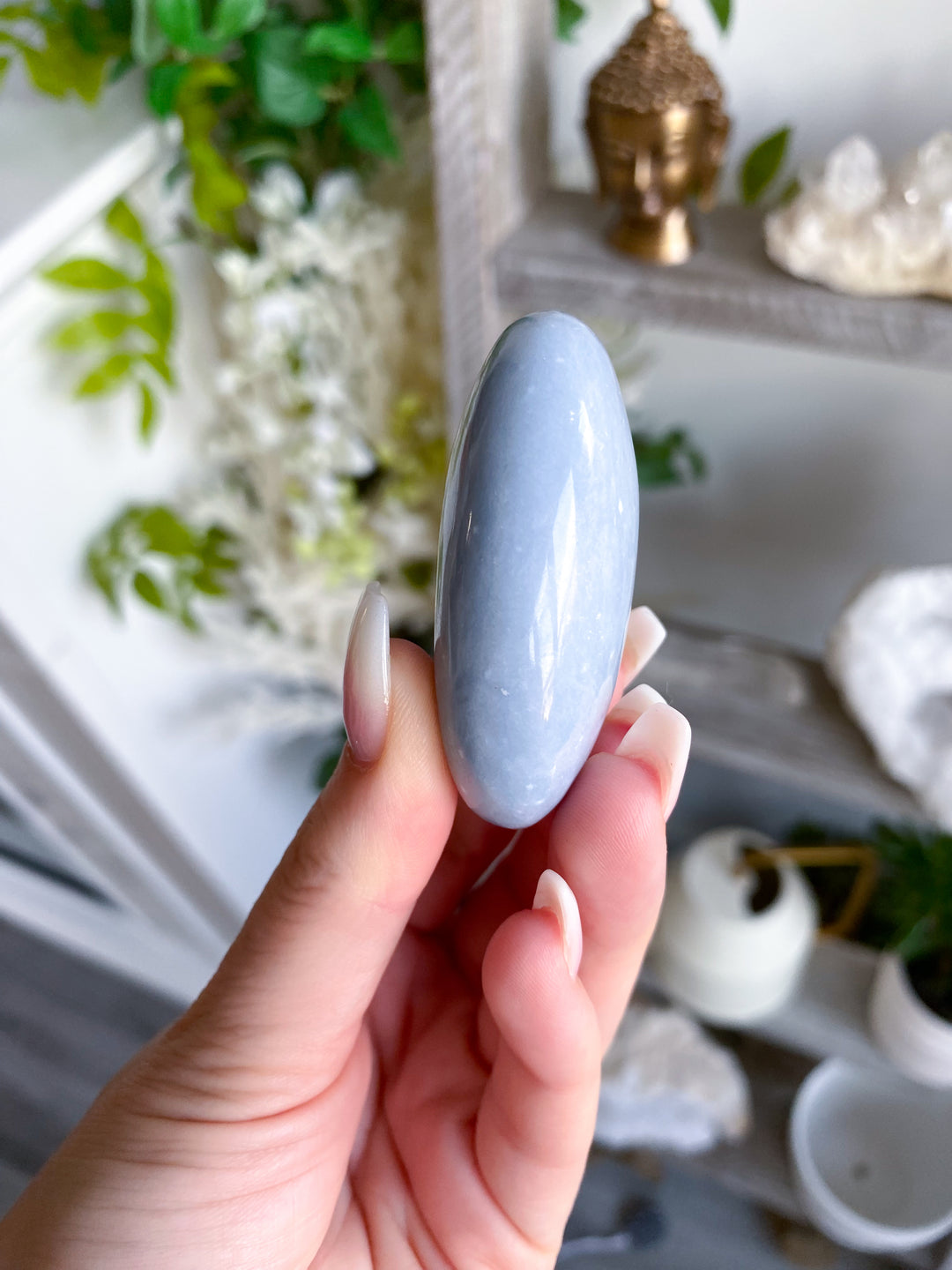 Angelite Palmstone - Get Exact Palm