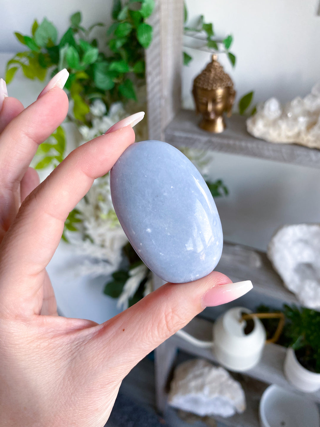 Angelite Palmstone - Get Exact Palm