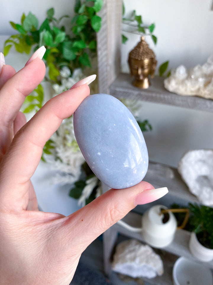 Angelite Palmstone - Get Exact Palm