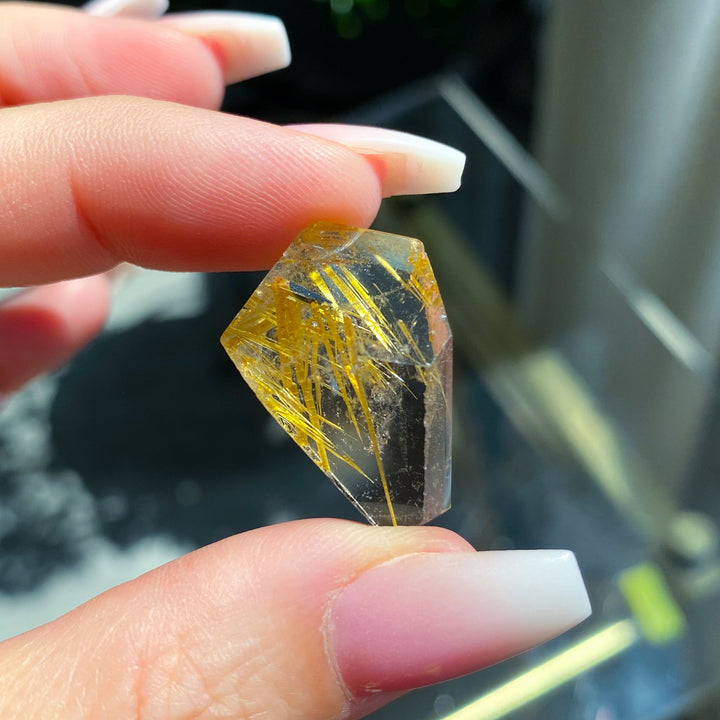 Small 1" Golden Rutile Mini Freeform #1 - Rutilated Quartz
