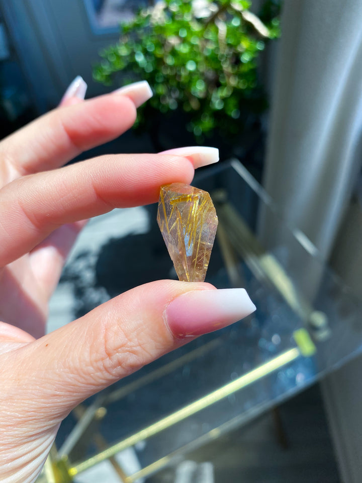 Small 1" Golden Rutile Mini Freeform #1 - Rutilated Quartz