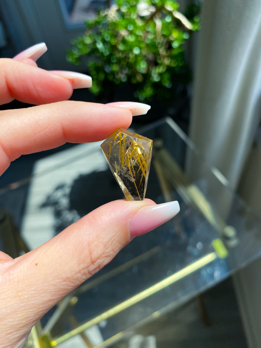 Small 1" Golden Rutile Mini Freeform #1 - Rutilated Quartz