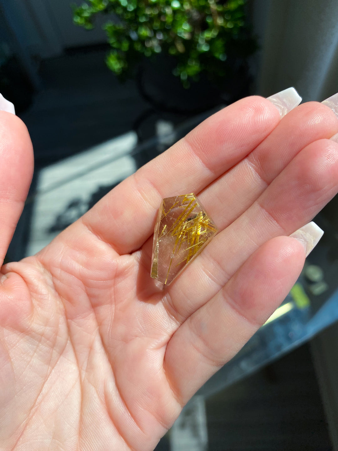 Small 1" Golden Rutile Mini Freeform #1 - Rutilated Quartz