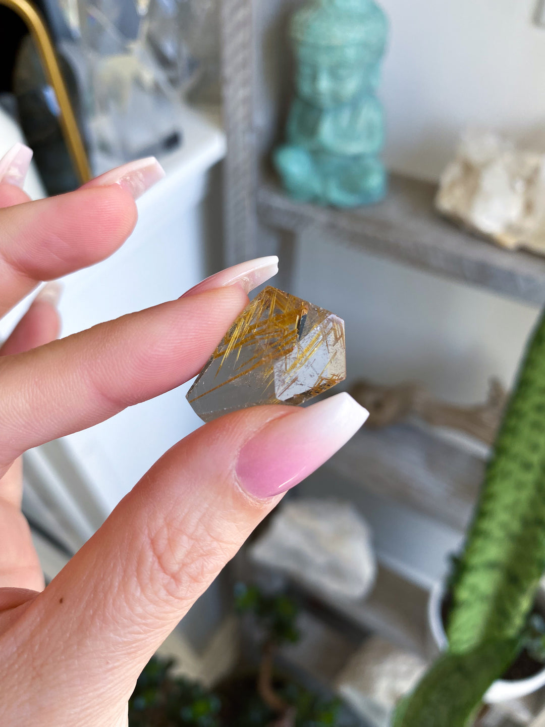 Small 1" Golden Rutile Mini Freeform #1 - Rutilated Quartz