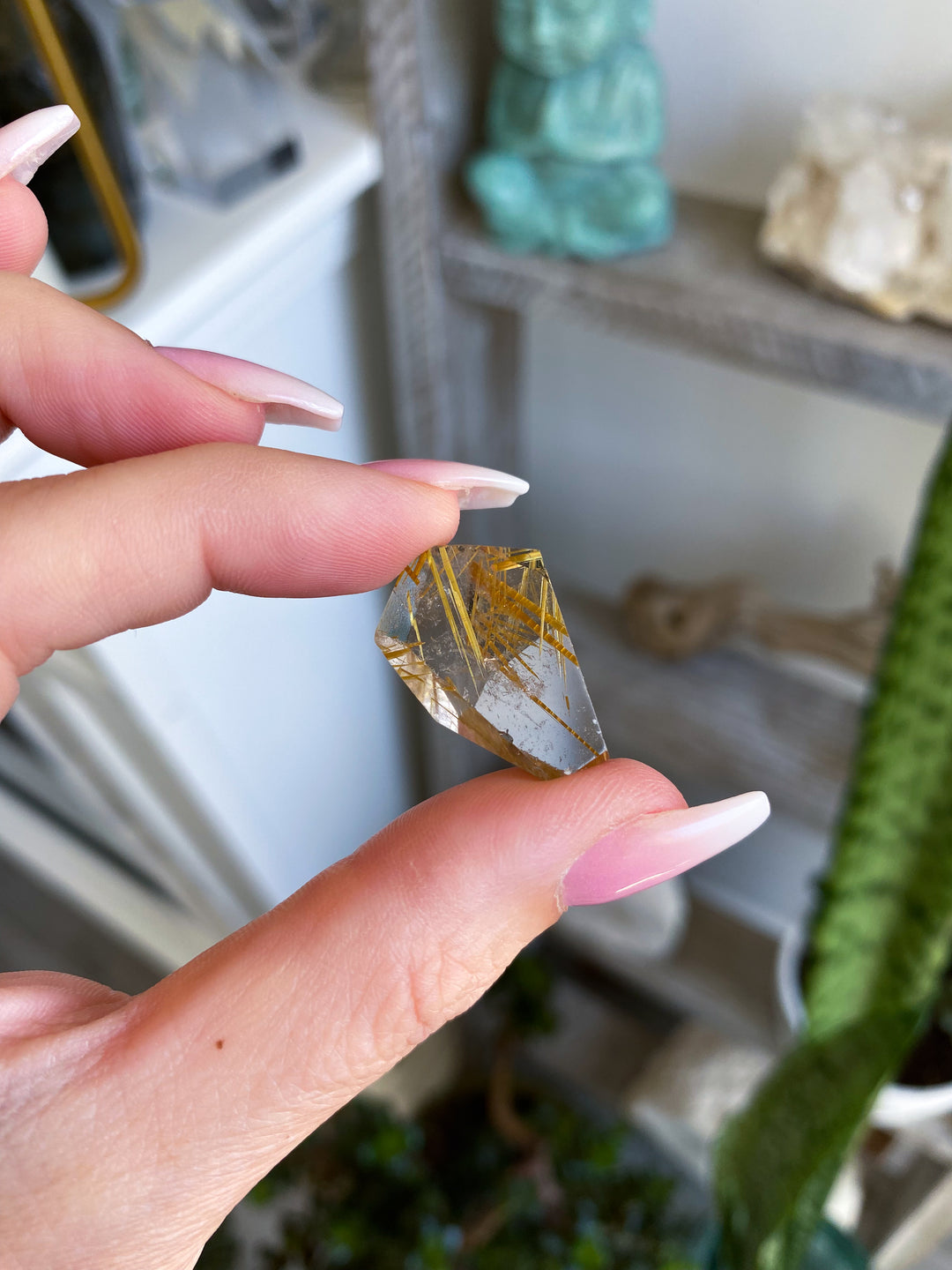 Small 1" Golden Rutile Mini Freeform #1 - Rutilated Quartz