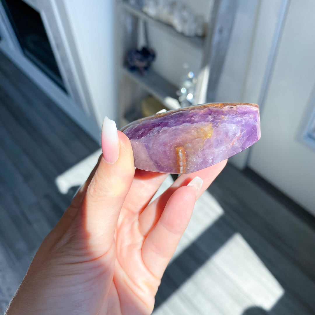 Unique Amethyst and Agate Heart 