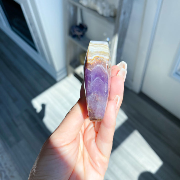 Unique Amethyst and Agate Heart 