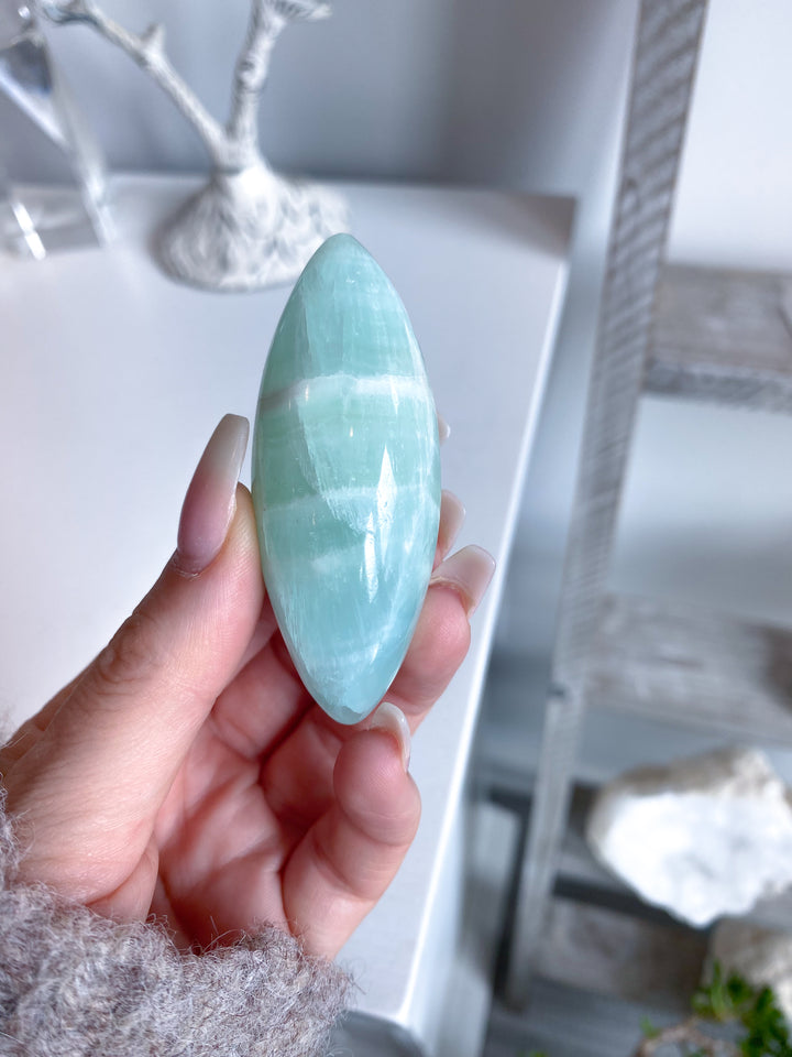 Pistachio Calcite Shiva #1 - Green Calcite