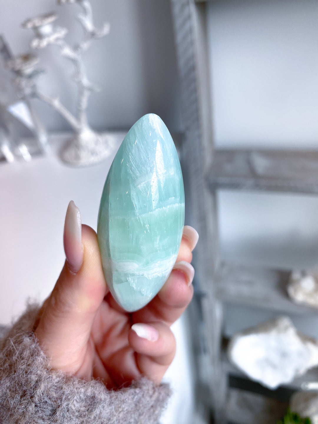 Pistachio Calcite Shiva #1 - Green Calcite