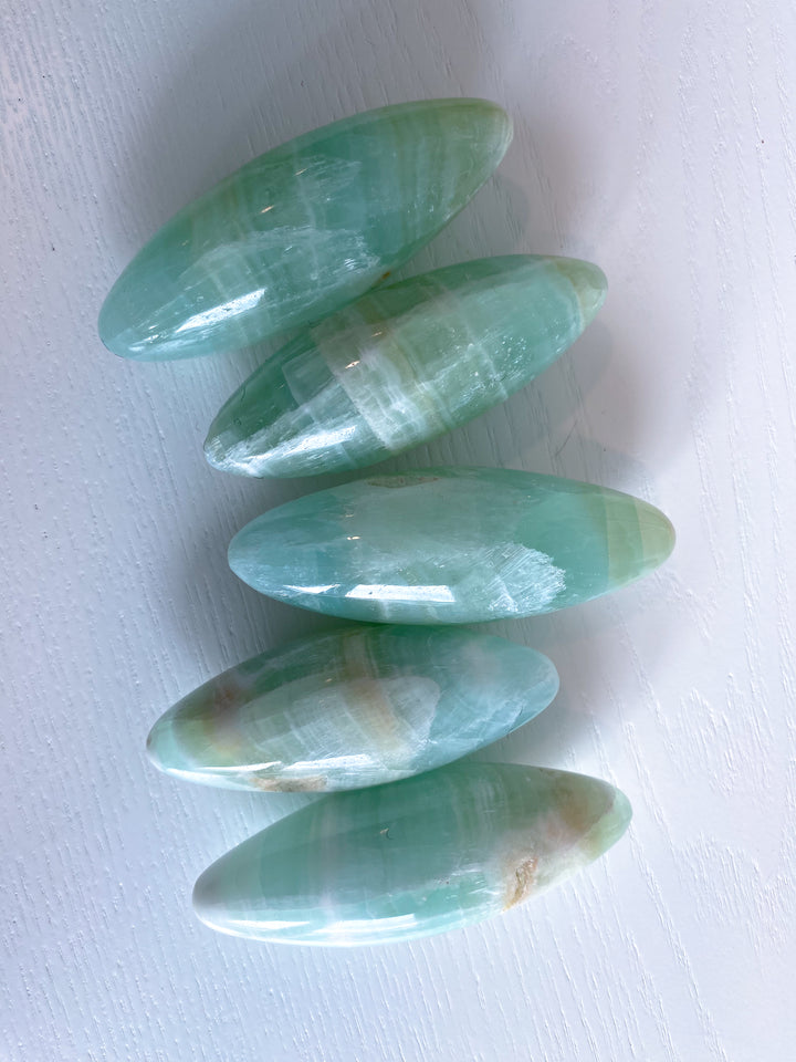 Large Pistachio Calcite Shiva with Cavern - Green Calcite