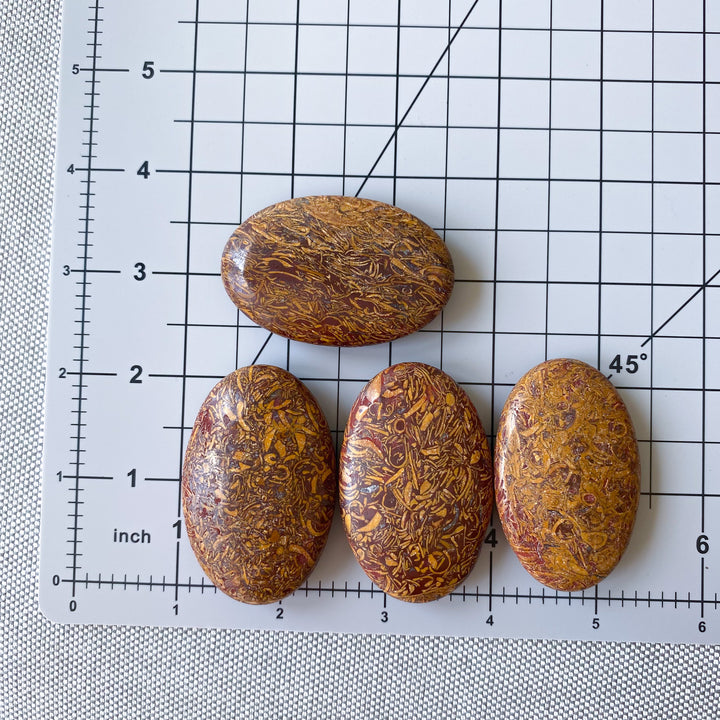 Small Calligraphy Jasper Palm Stone