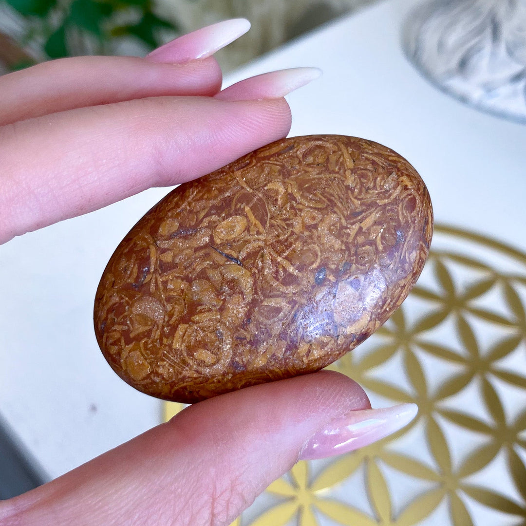 Calligraphy Jasper Palm Stone 