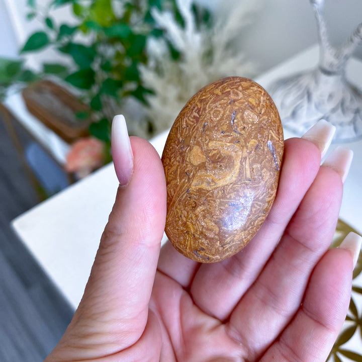 Calligraphy Jasper Palm Stone 