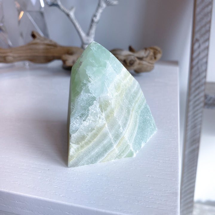 Pistachio Calcite Top Polish #5 - Green Calcite
