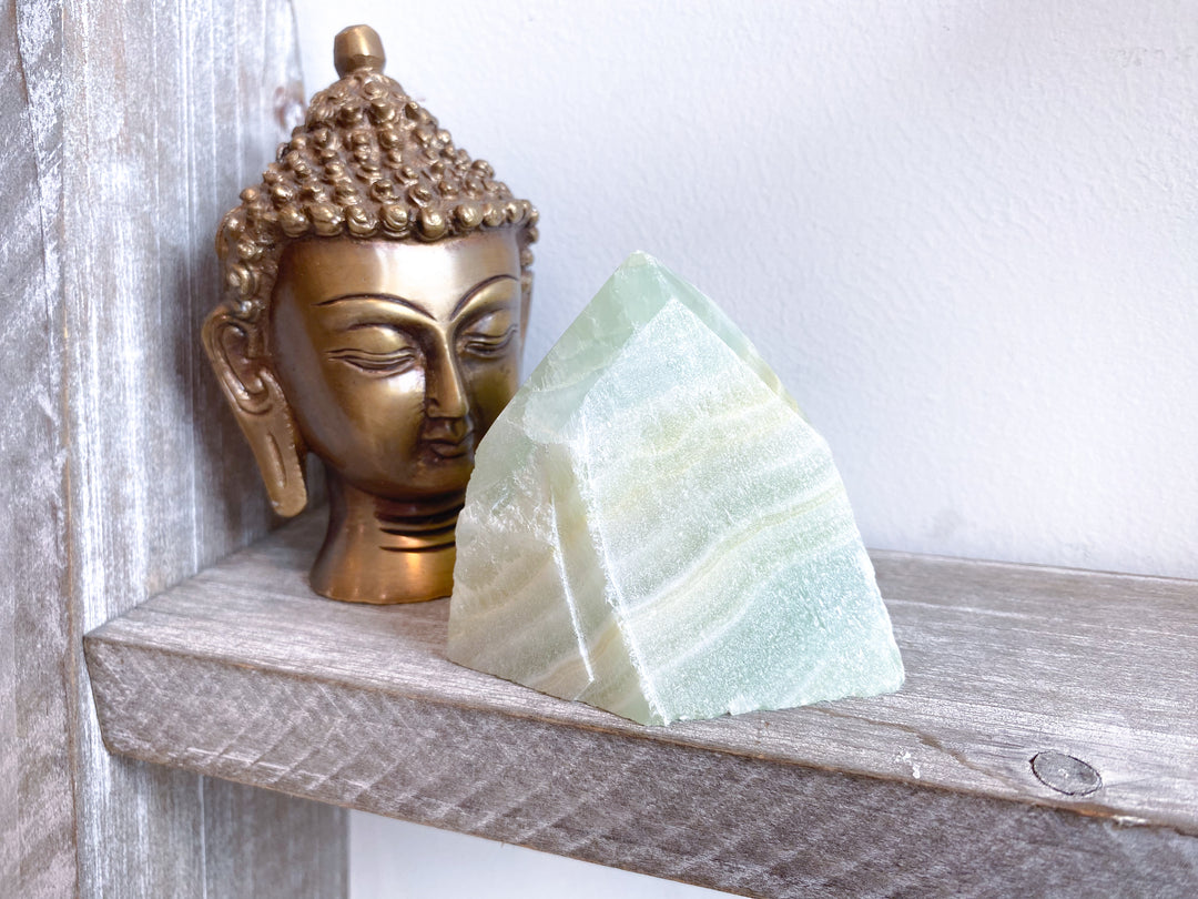 Pistachio Calcite Top Polish #5 - Green Calcite