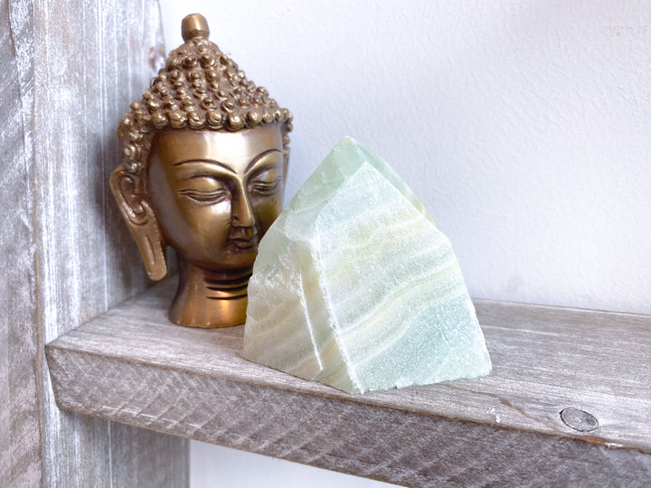 Pistachio Calcite Top Polish #5 - Green Calcite