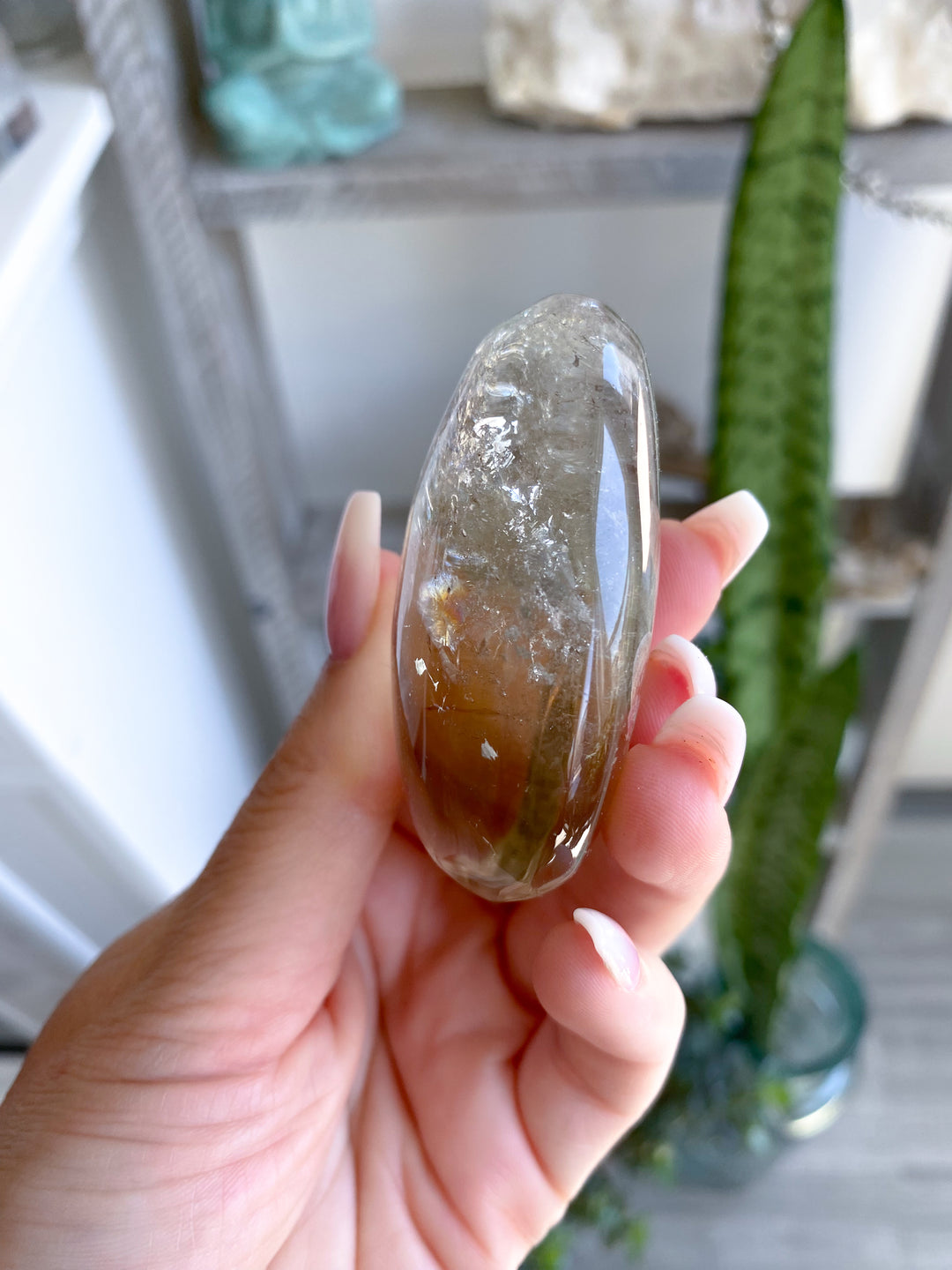 Ombre, Good Clarity Smokey Citrine Palm #3