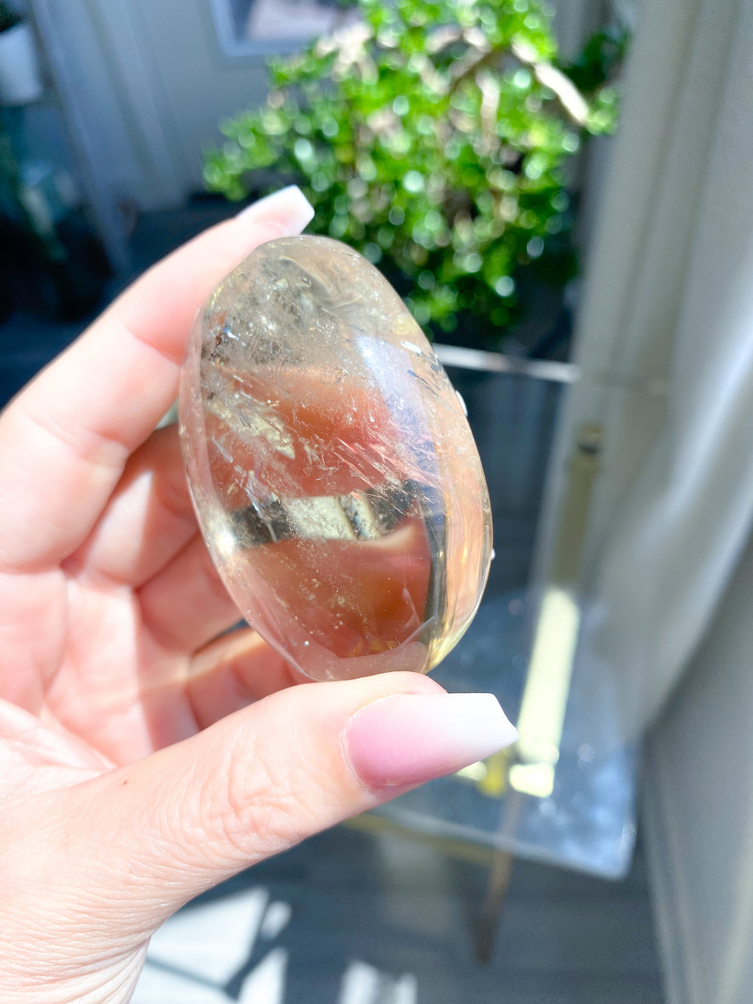 Ombre, Good Clarity Smokey Citrine Palm #3