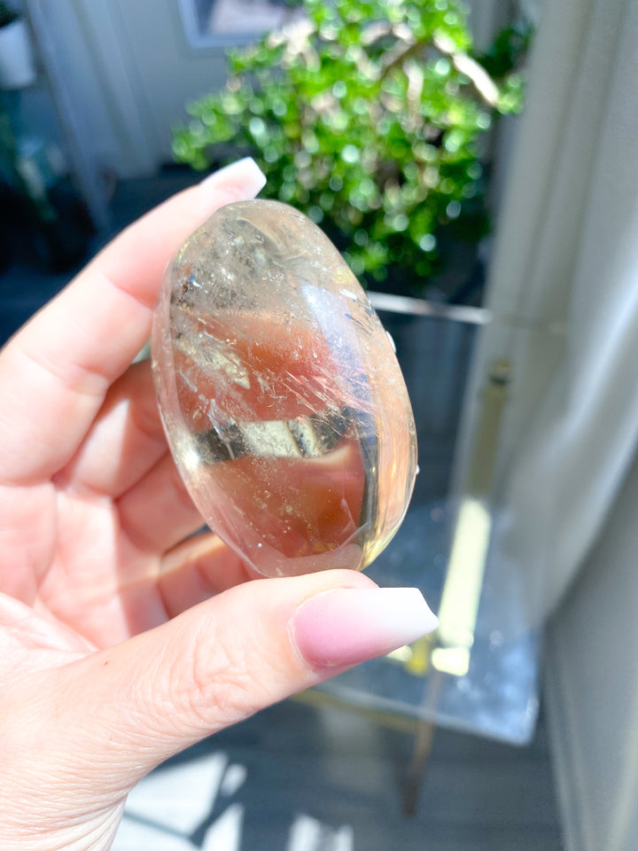 Ombre, Good Clarity Smokey Citrine Palm #3