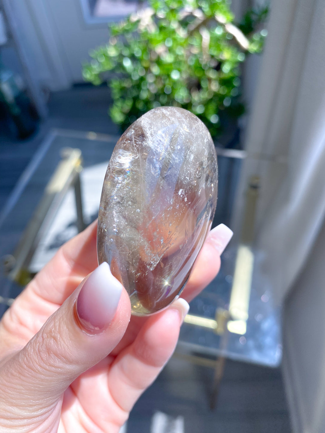 Ombre, Good Clarity Smokey Citrine Palm #3