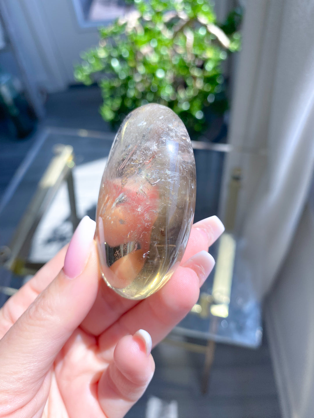 Ombre, Good Clarity Smokey Citrine Palm #3