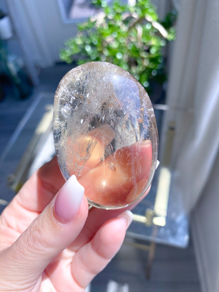 Ombre, Good Clarity Smokey Citrine Palm #3