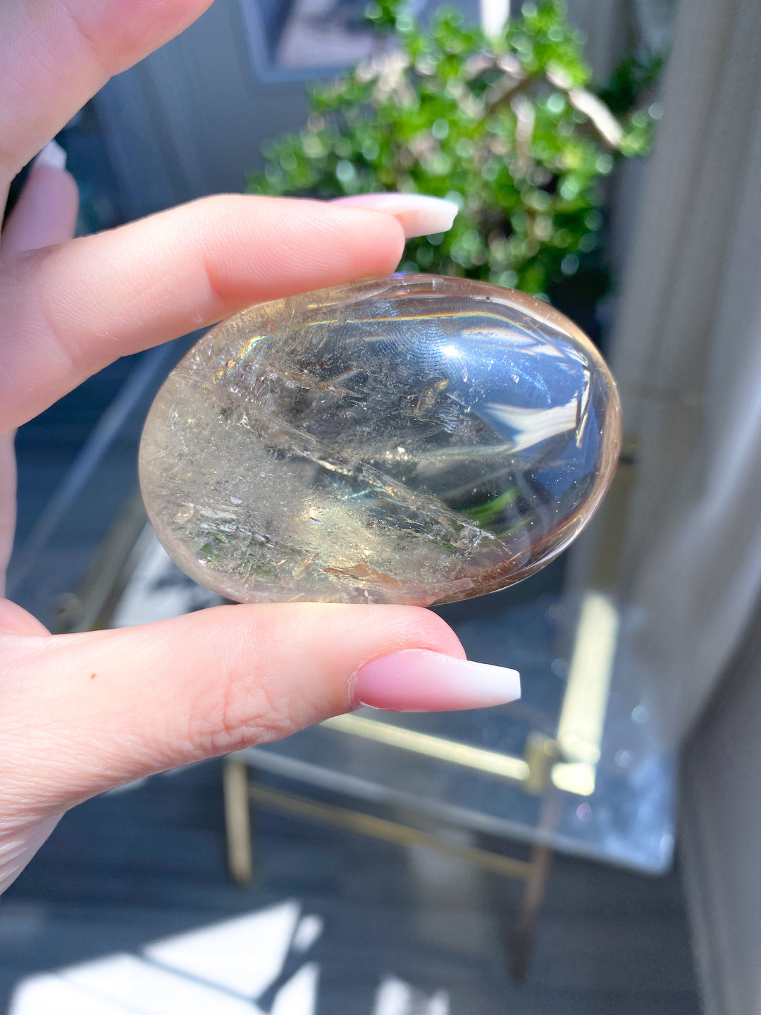Ombre, Good Clarity Smokey Citrine Palm #3