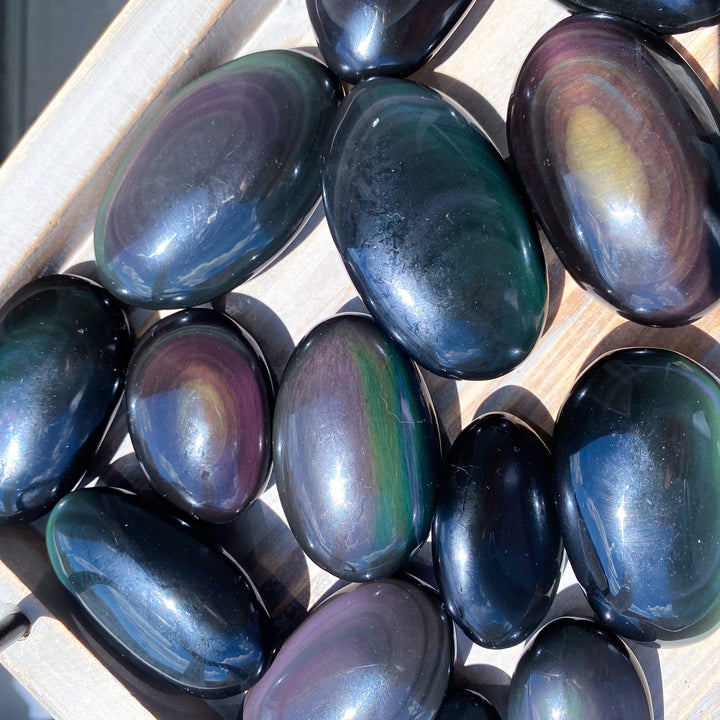 Rainbow Obsidian Palm Stone