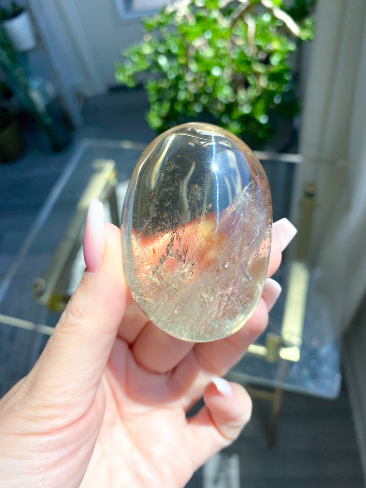 Ombre, Good Clarity Smokey Citrine Palm #3