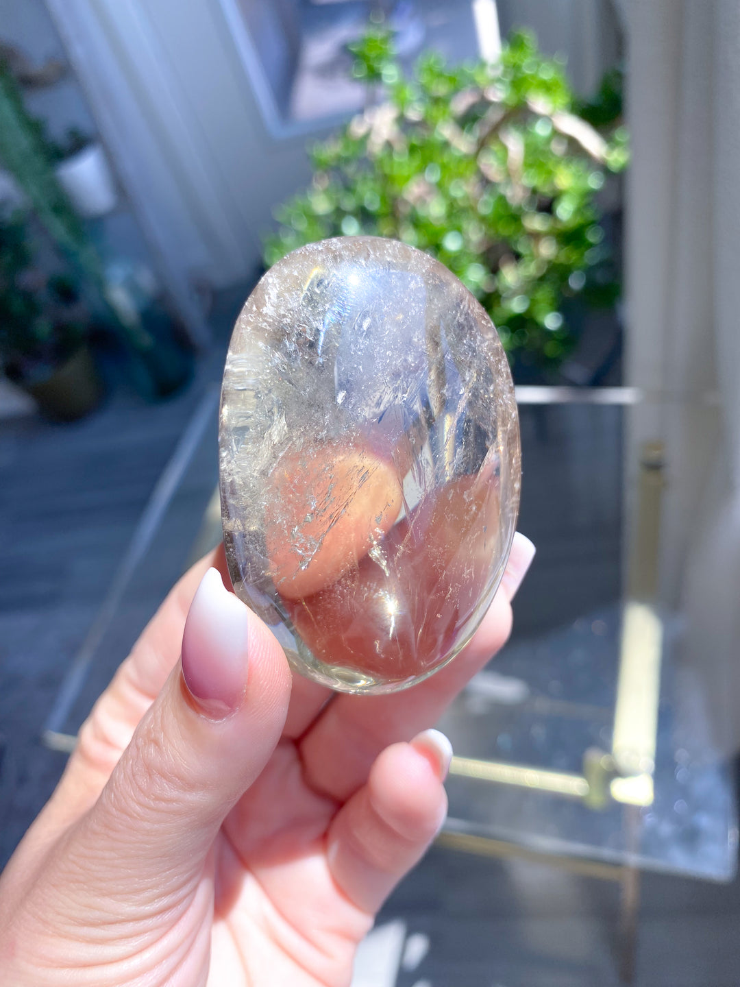 Ombre, Good Clarity Smokey Citrine Palm #3