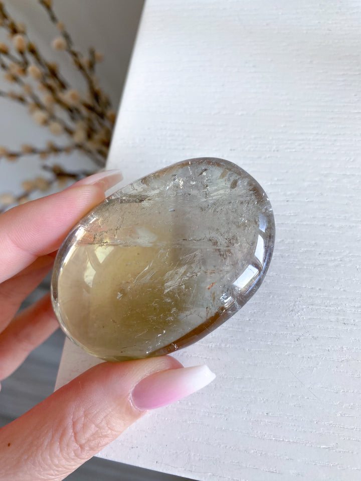 Ombre, Good Clarity Smokey Citrine Palm #3