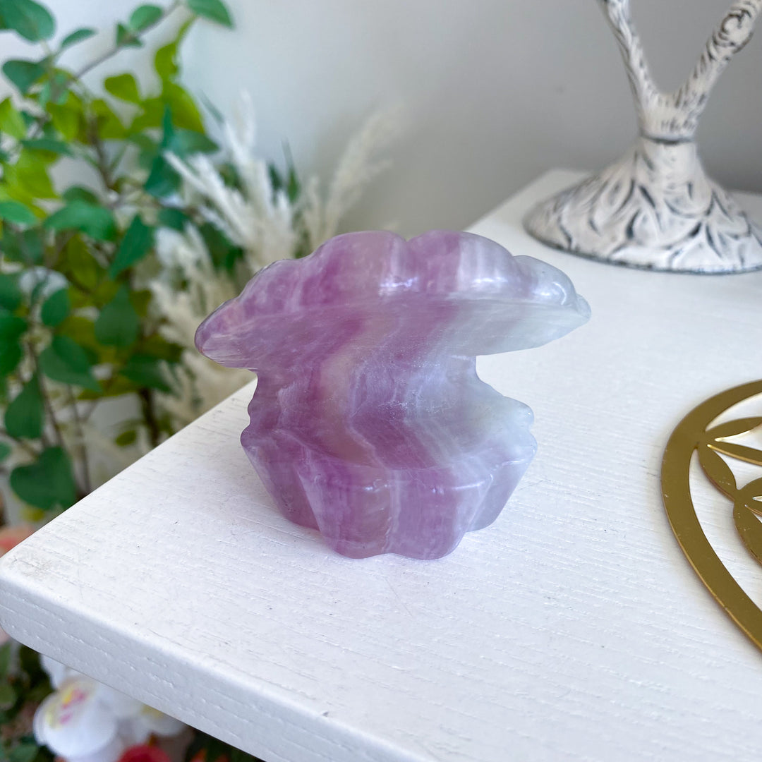 Purple Fluorite Clam Shell 