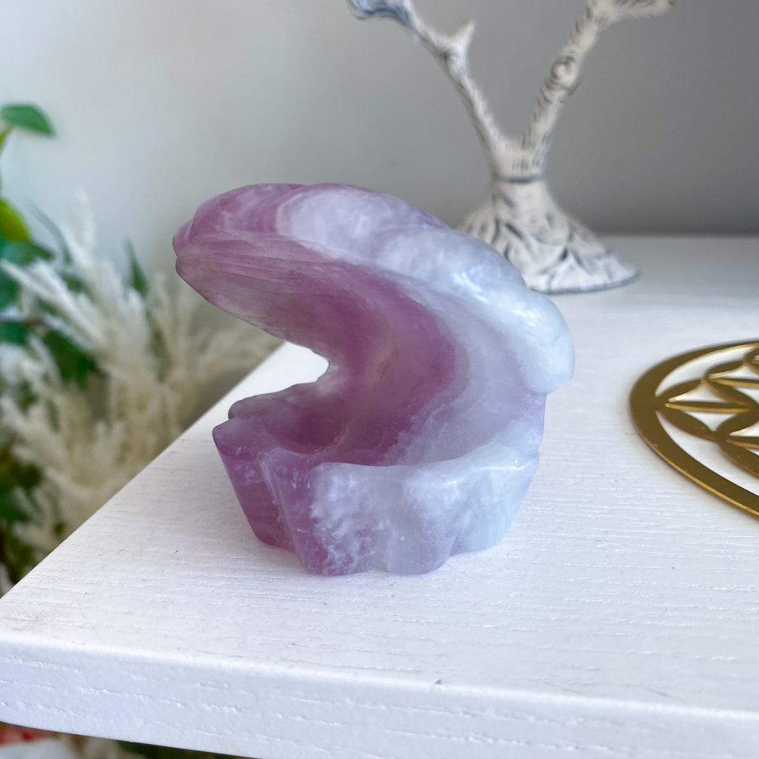 Purple Fluorite Clam Shell 