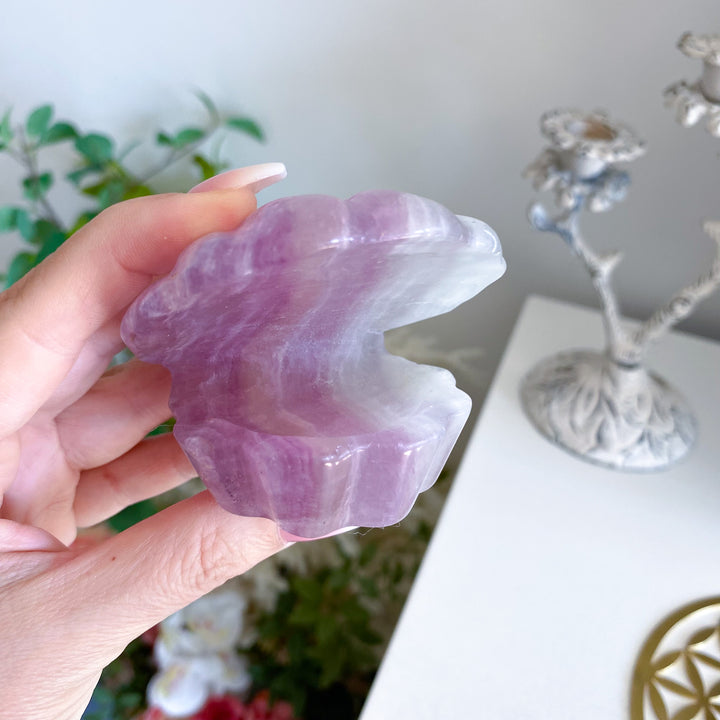 Purple Fluorite Clam Shell 