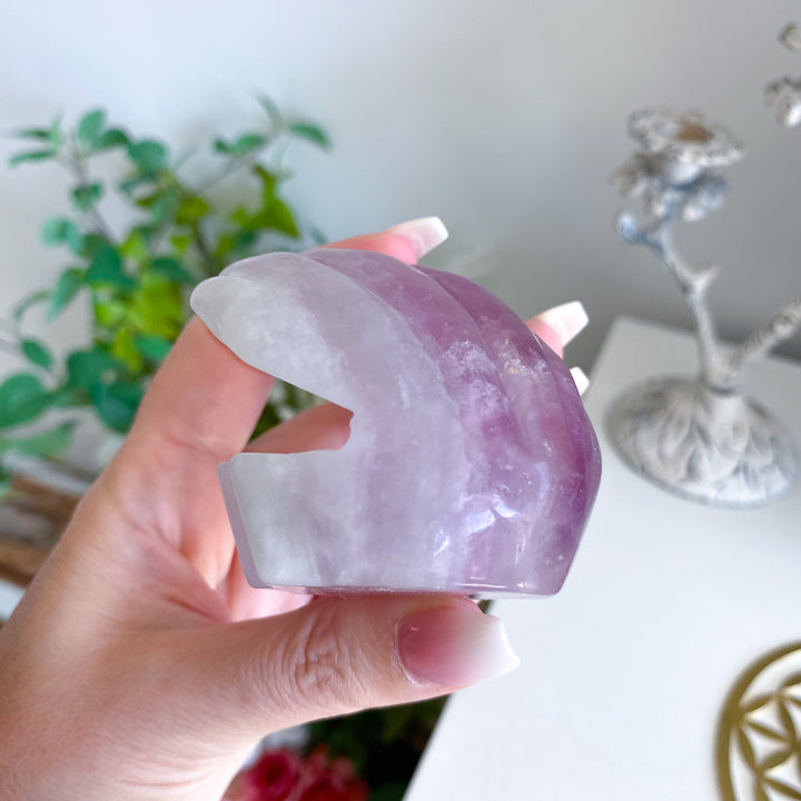 Purple Fluorite Clam Shell 